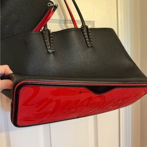 Christian Louboutin Black Tote with Red Accents